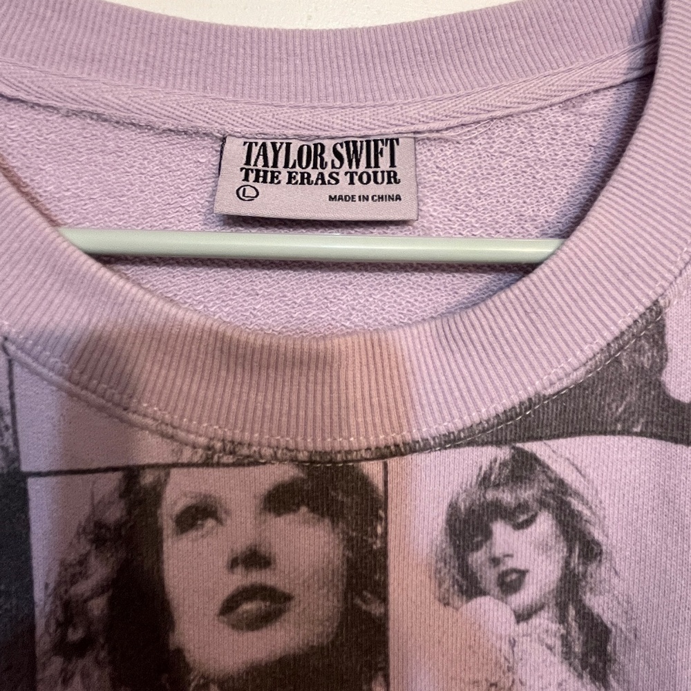 Official Taylor Swift Eras Tour Lavender Purple Oversized Sweatshirt - Picture 3 of 4